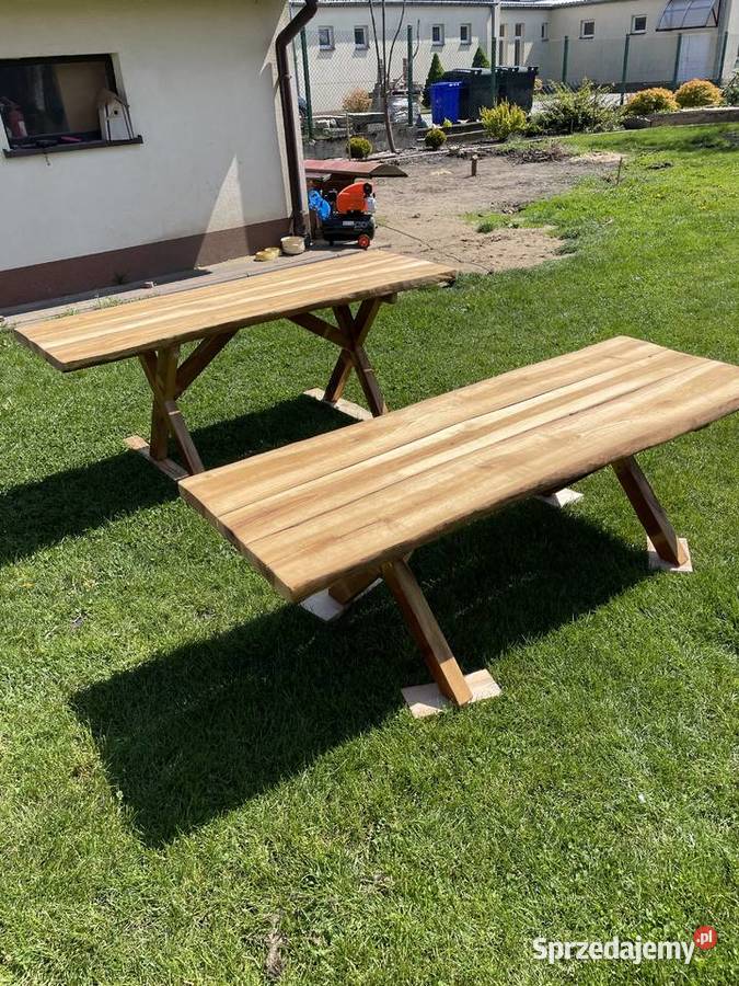 Stół i ława ogrodowe