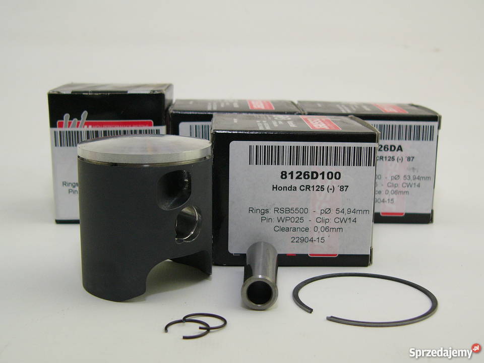 TŁOK komplet tłokowy WOSSNER 5494 mm CR 125 R 87 Części śląskie Zabrze