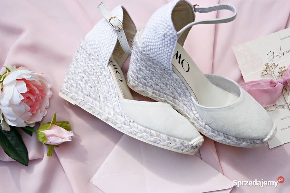 Espadrylle na koturnie ze skóry rozmiary 37 do Poznań