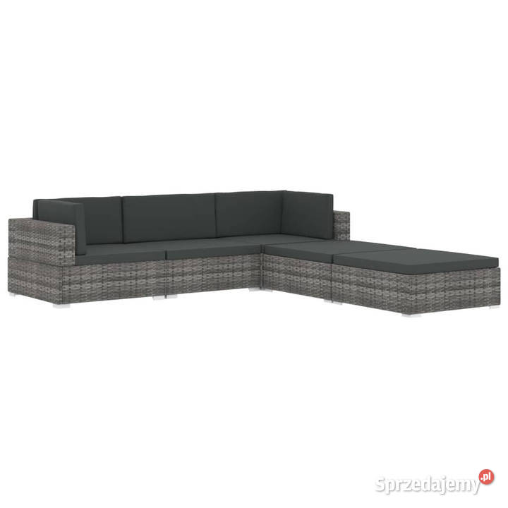 Środkowa sofa z poduszką 1 polirattan brązowa Warszawa