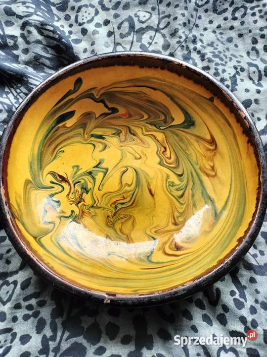 Stara Głęboka ceramiczna misa maziaje PRL Porcelana i szkło Choszczno