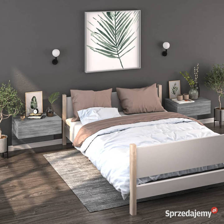 Wiszące szafki nocne 2 szary dąb sonoma WM816943 Warszawa