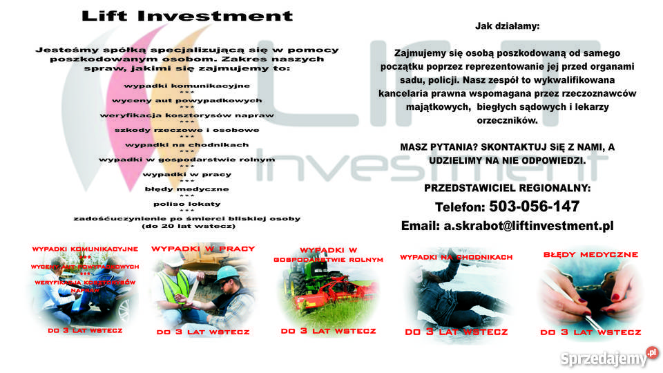 Odszkodowania wypadek Sprzęt rehabilitacyjny i ortopedyczny Tarnów