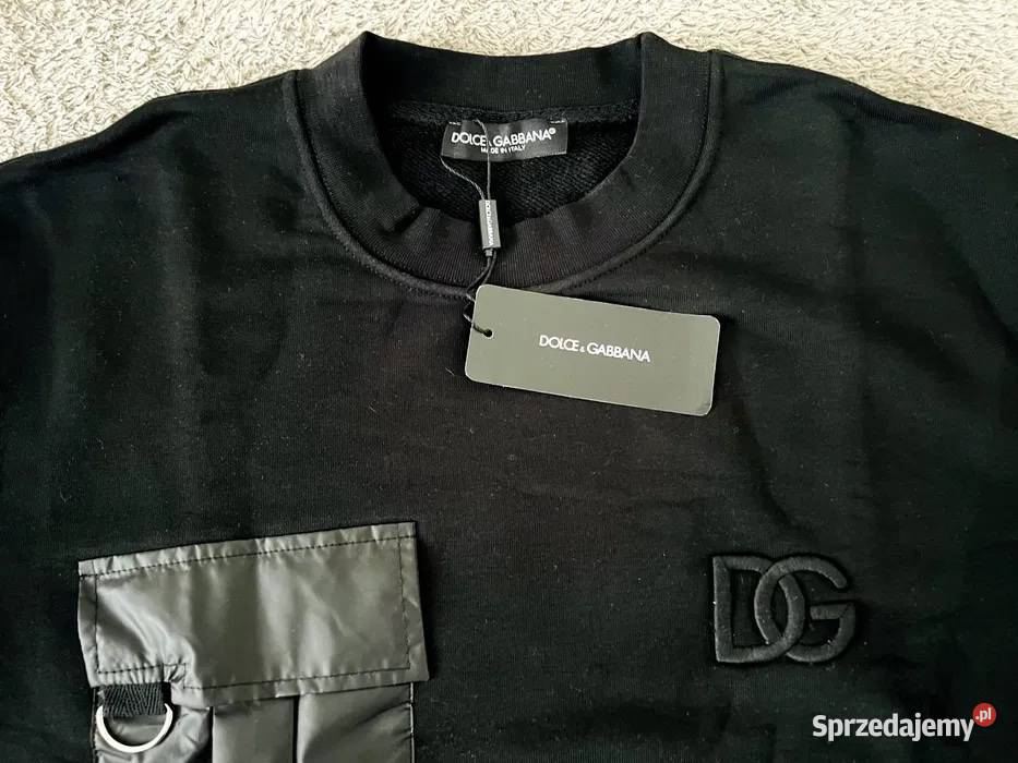Nowa Bluza Dolce Gabbana DG Black Pocket org Odzież codzienna Szczecin