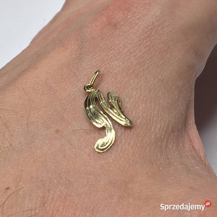 Złota ZAWIESZKA 585 14K Wisiorek Litera N ART Warszawa