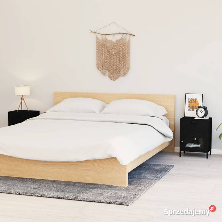 Szafki nocne 2 czarne 40x30x545 stal i szkło Warszawa sprzedam