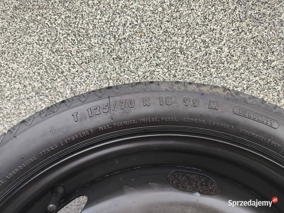 koło zapasowe dojazdowe golf A3 A4 5x112 ET255 Pińczów sprzedam