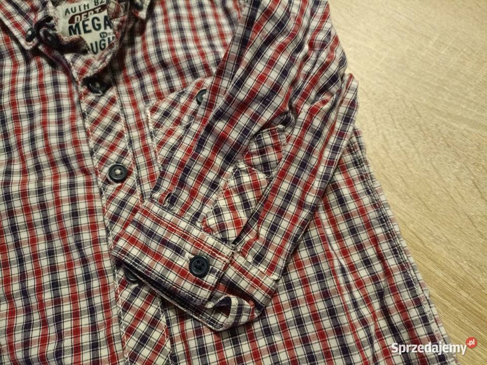 Koszulka w kratę czerwonogranatową Next 80 pomorskie Kwidzyn