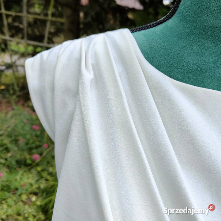 Biała kremowa sukienka Next 40 L elegancka midi Next Szczecin sprzedam