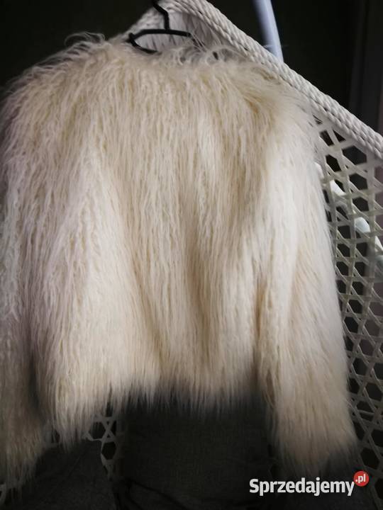 Futerko sztuczne ecru Rozmiar 36 Moda i Styl