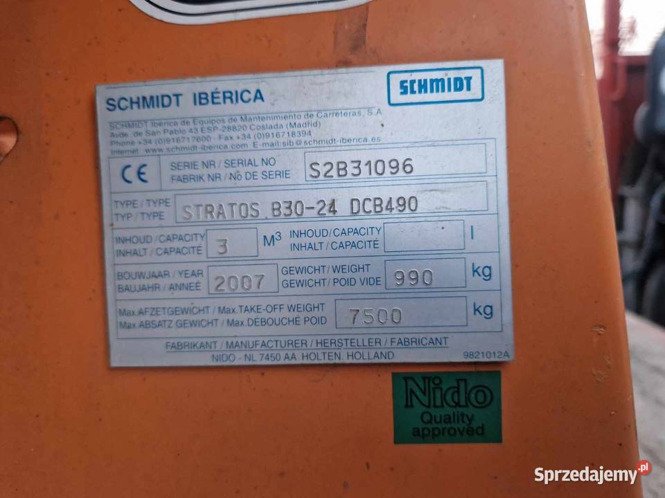 Piaskarka SCHMIDT STRATOS B3024 lubelskie Chrzanów