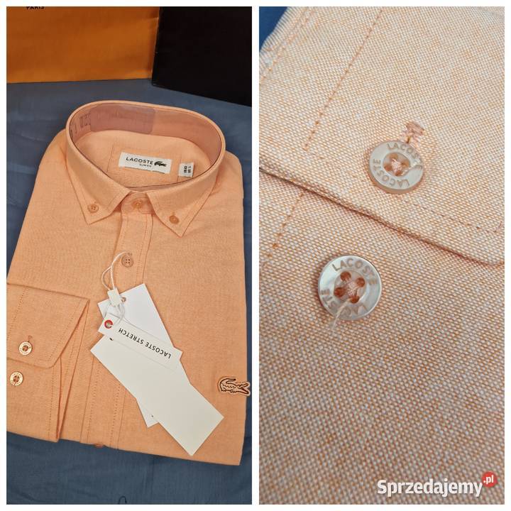 Koszula Lacoste Burberry długi rękaw premium Odzież wyjściowa Wadowice