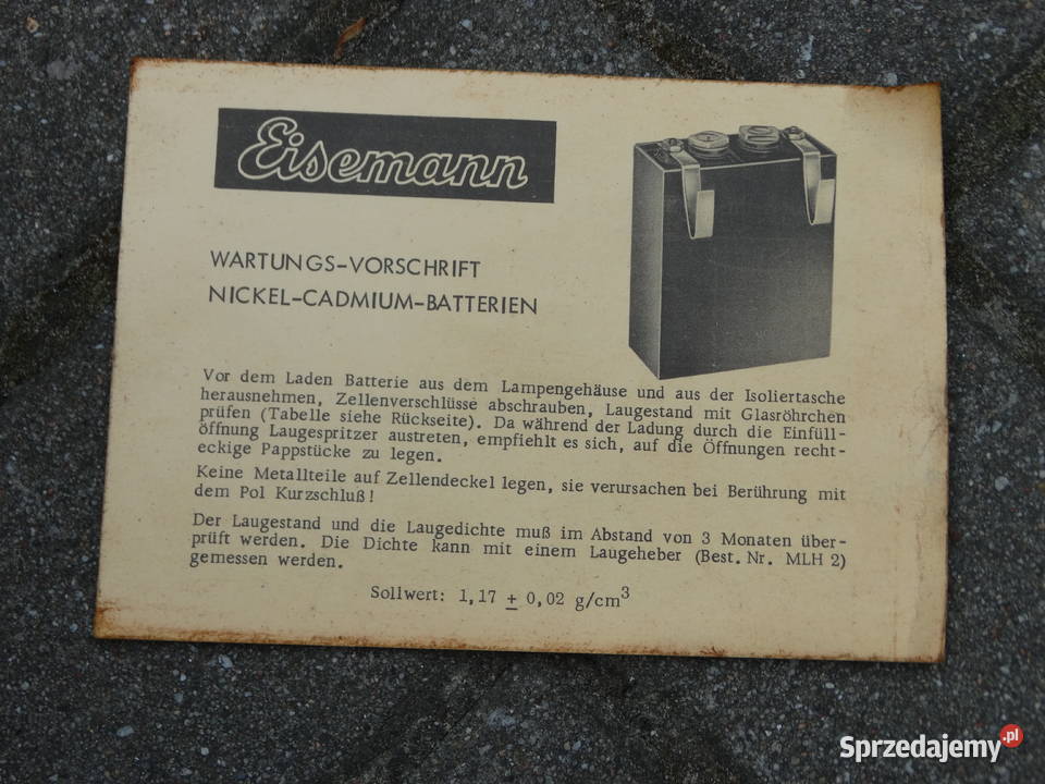UNIKAT Lampa Wojskowa Eisemann KEB 1301 1962 Militaria Biłgoraj sprzedam