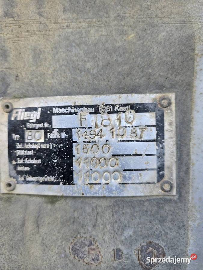 Beczka asenizqcyjna beczkowóz FLIEGL 8000 l nieuszkodzony Bolesławiec