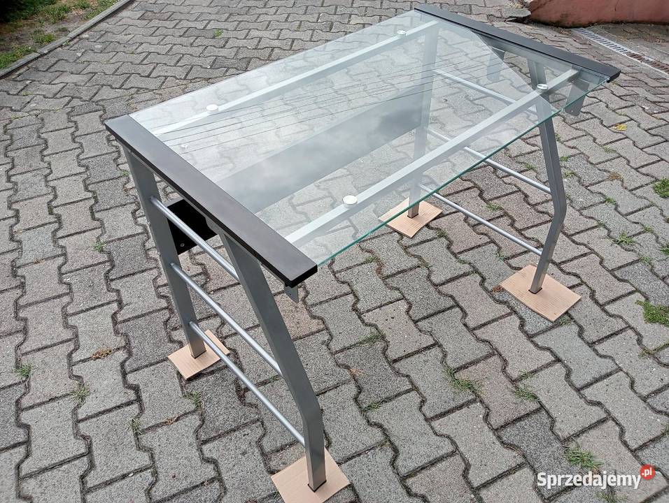 Biurko z blatem szklanym IKEA Transport 75cm śląskie Jaworzno