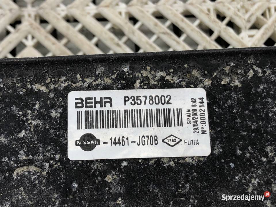 INTERCOOLER RENAULT KOLEOS I 14461JG70B 20 173