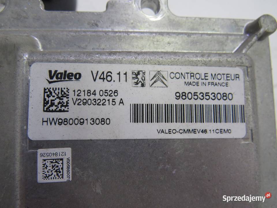 KOMPUTER SILNIKA PEUGEOT 208 12 VTI 9805353080
