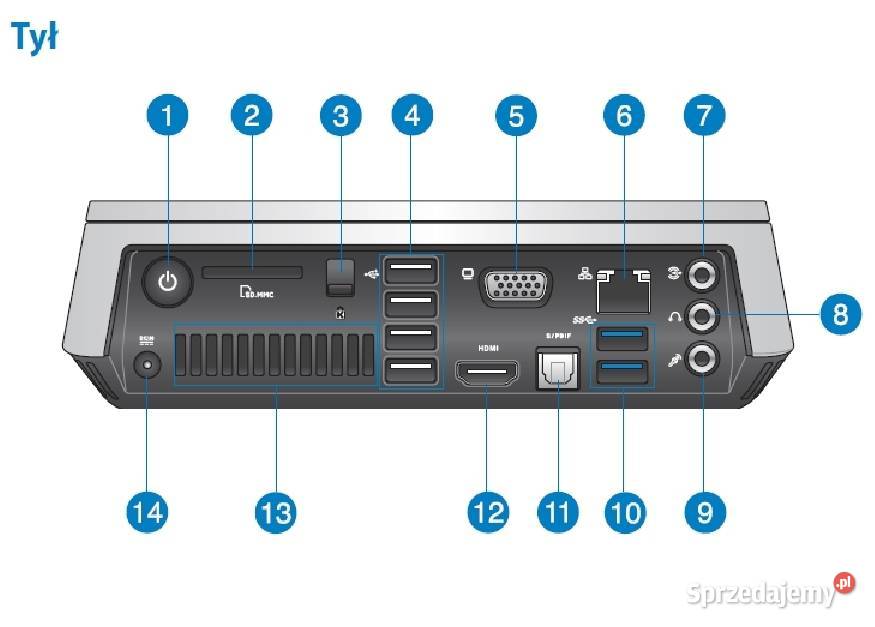 Mikro komputer ASUS VM40B WINDOWS 10 Home