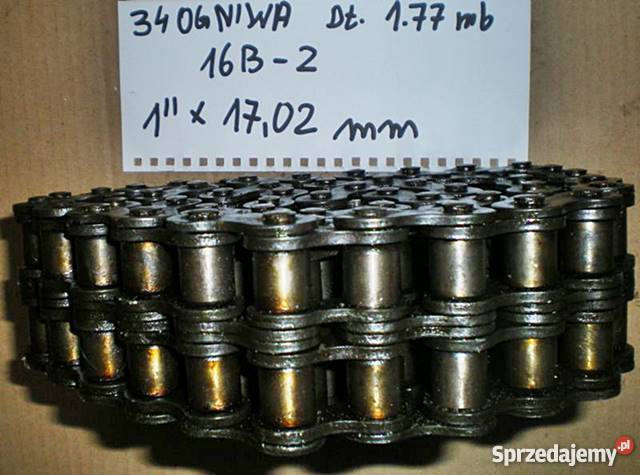Łańcuch rolkowy dwurzędowy 16 B2 1 x 1702 mm Ostrów Wielkopolski