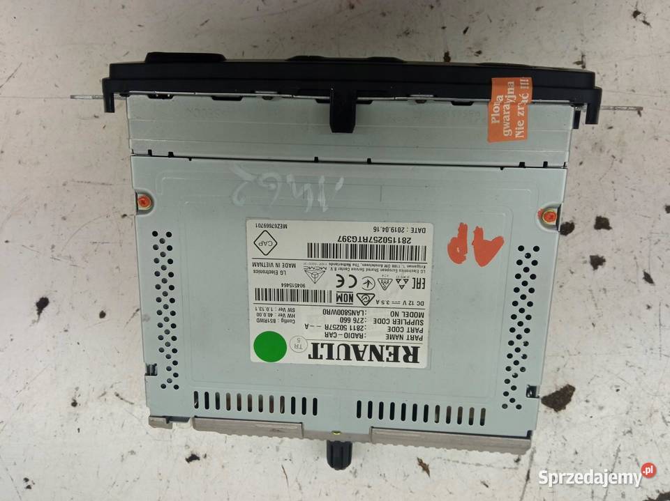 RADIO FABRYCZNE NAWIGACJA 281150257R Dacia