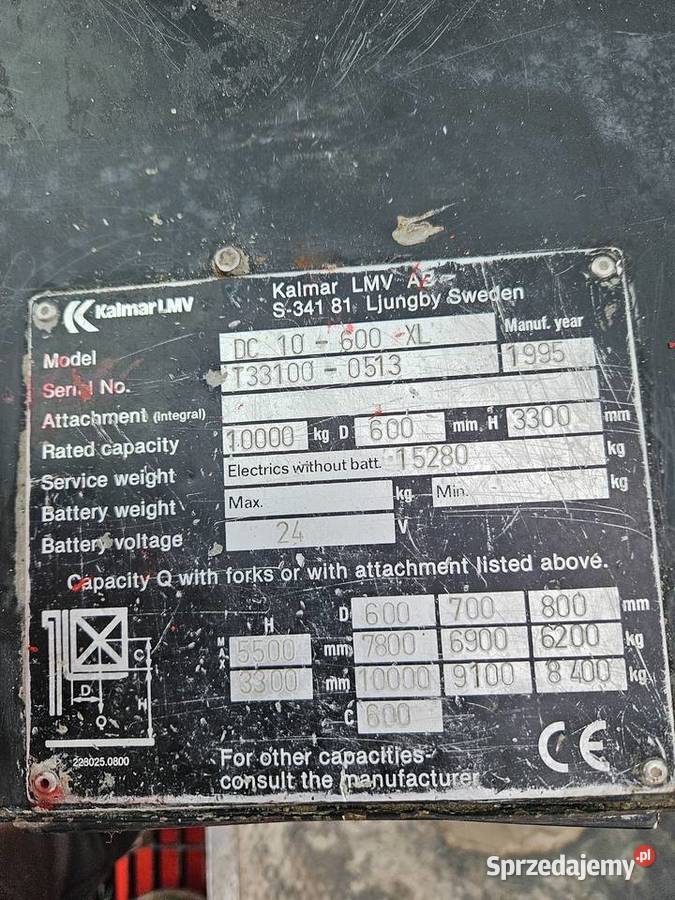 Wózek kalmar podnosi 10 ton Krotoszyn sprzedam