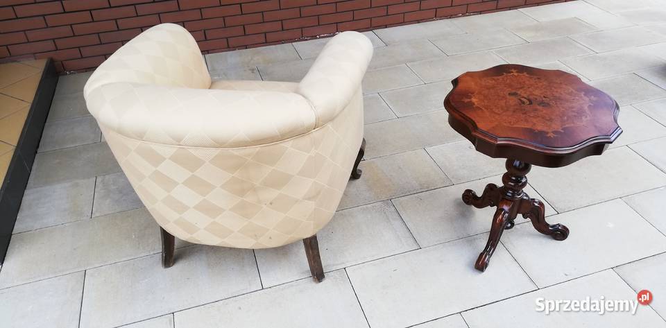 Fotel stylowy art deco eklektyczny do stolik mazowieckie