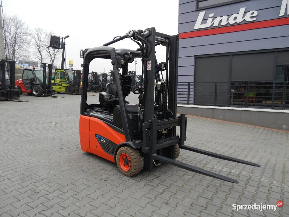 Elektryczny 3kołowy wózek widłowy Linde E1402 Mogilany