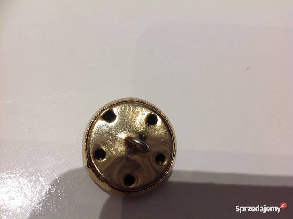 Złoty Metalowy Guzik z Orłem Nowa Sól sprzedam