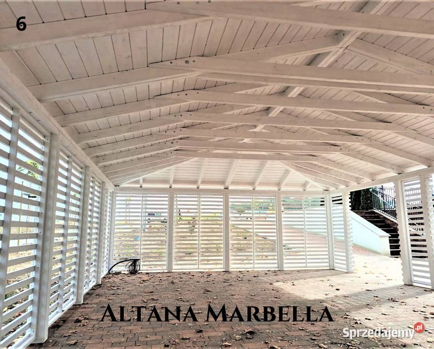 Altana drewniana nowoczesna Marbella Szybka Ogród Olkusz sprzedam