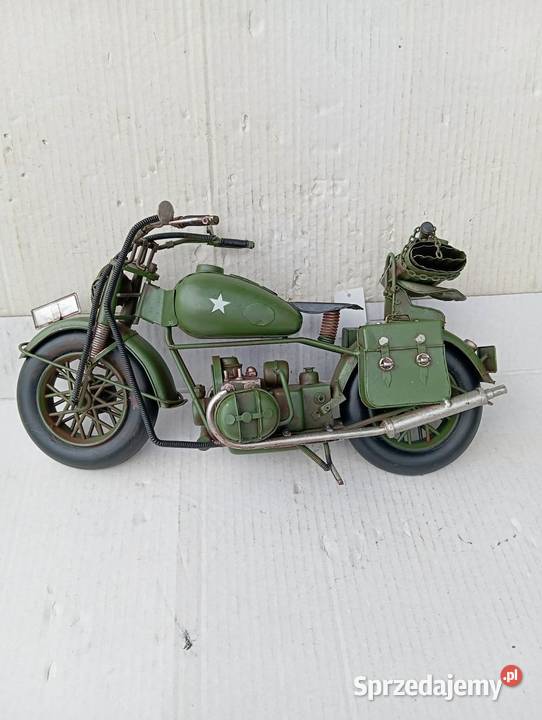 MOTOCYKL WOJSKOWY METALOWY RETRO REPLIKA Militaria Niemodlin