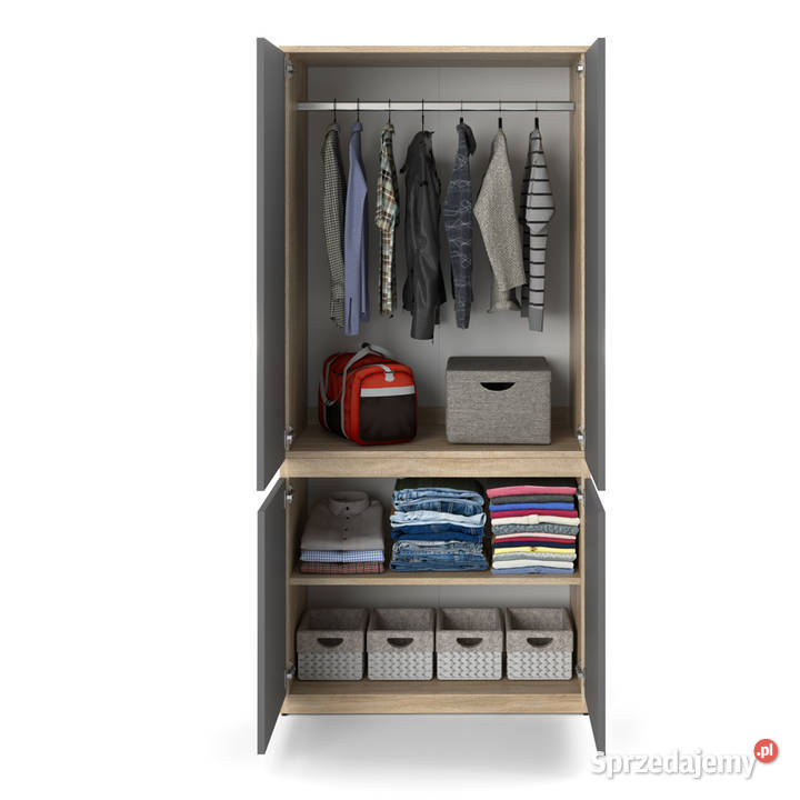 Szafa Nowoczesna Garderoba Do Sypialni Z Półkami 50cm sprzedam