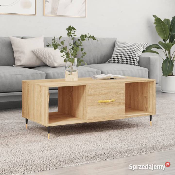 Stolik kawowy dąb sonoma 102x50x40 materiał mazowieckie Warszawa