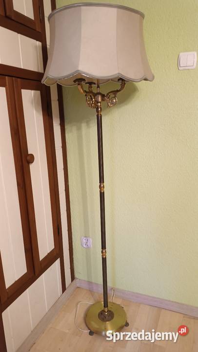 Lampa podłogowa mosiężna Goleniów sprzedam