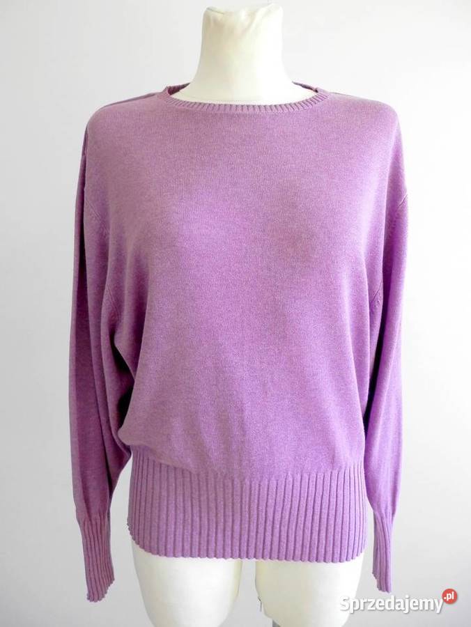 Sweter Lniany Len Wiskoza Lawendowy Bluzka Rozmiar 38(M) Swetry i golfy sprzedam