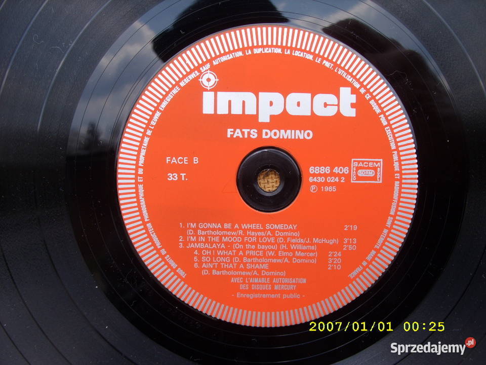 LP Jazz FATS DOMINO BLUEBERRY HILL płyta winylowa Płyty i kasety Wołów sprzedam