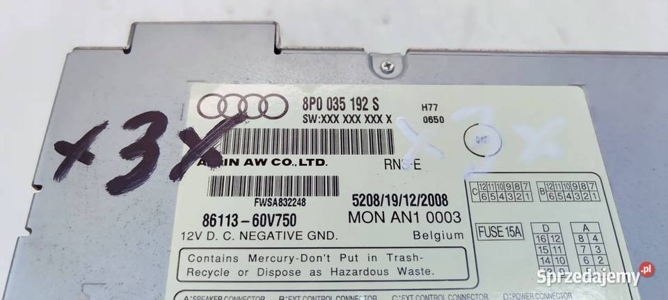 RADIO AUDI NAVIGATION PLUS AUDI A3 8P0035192S 3 Sprzęt audio fabryczny śląskie Przystajń