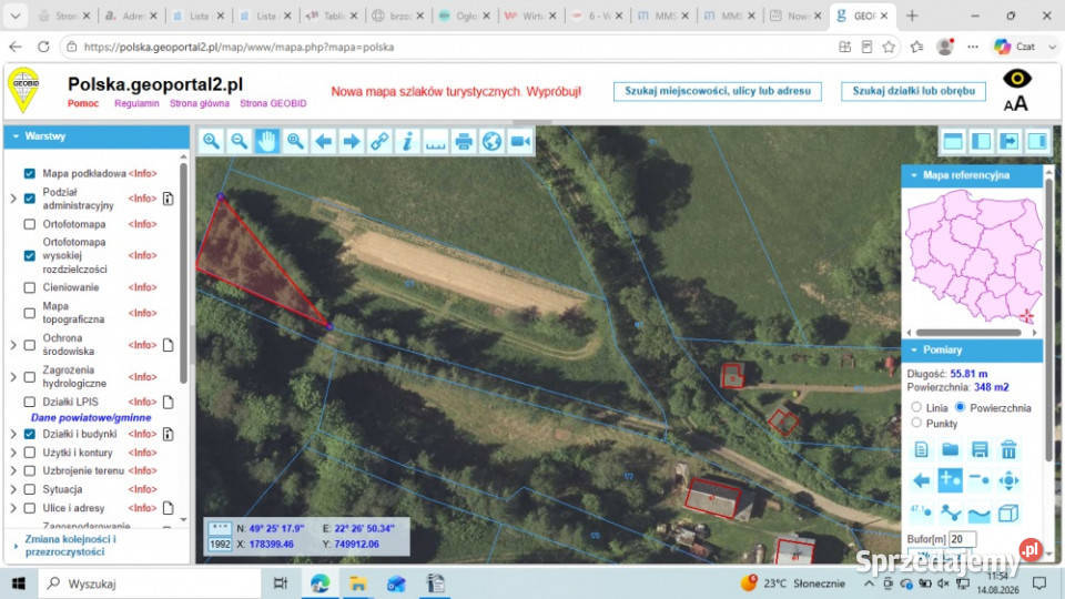 Działka BUDOWLANA 30 ary Bieszczady Bóbrka k