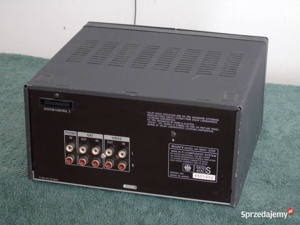 Magnetofon Sony MHC3700 WYSYŁKA Jasło