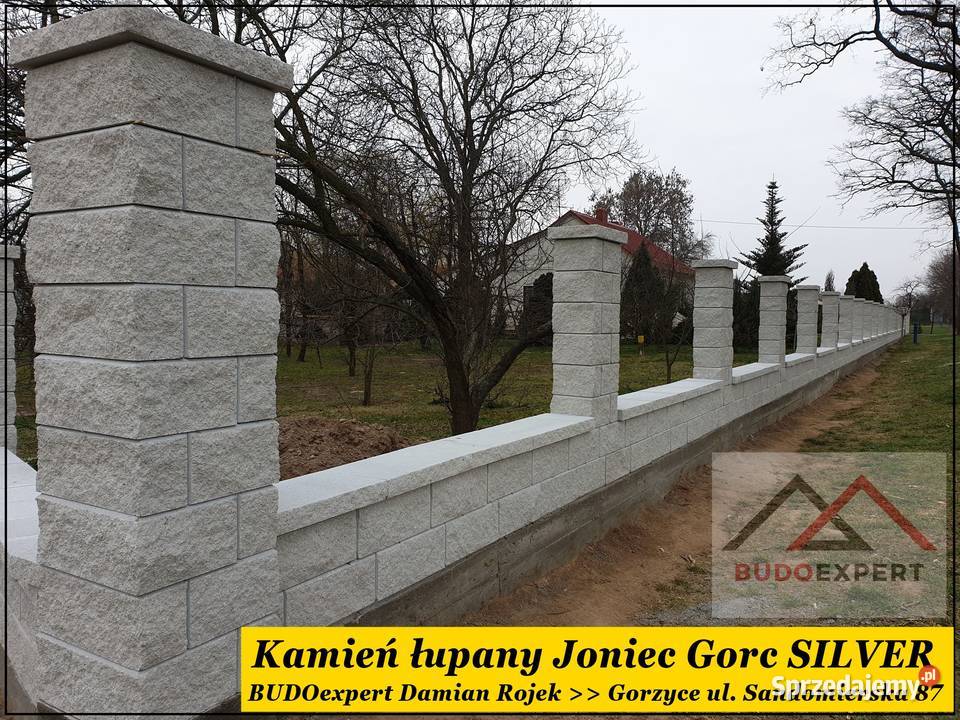 OGRODZENIE ŁUPANE bloczek betonowy łupany JONIEC