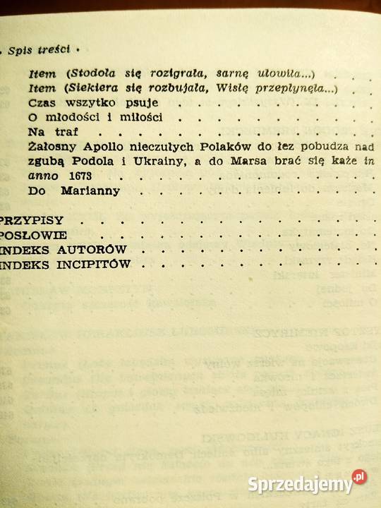 Poeci polscy średniowiecza do baroku polonistyka Warszawa sprzedam