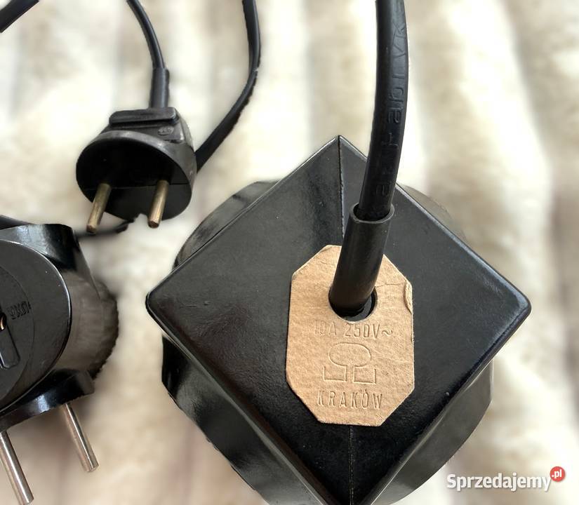 Stary z czasów PRL bakelitowy przedłużacz stan Gdańsk
