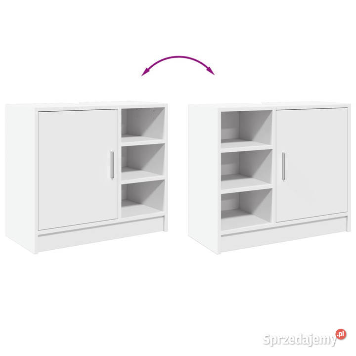 Szafka pod umywalkę biała 63x29x55 materiał Warszawa