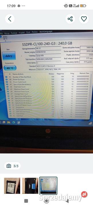 Dysk SSD 265 giga testowany ok Łódź