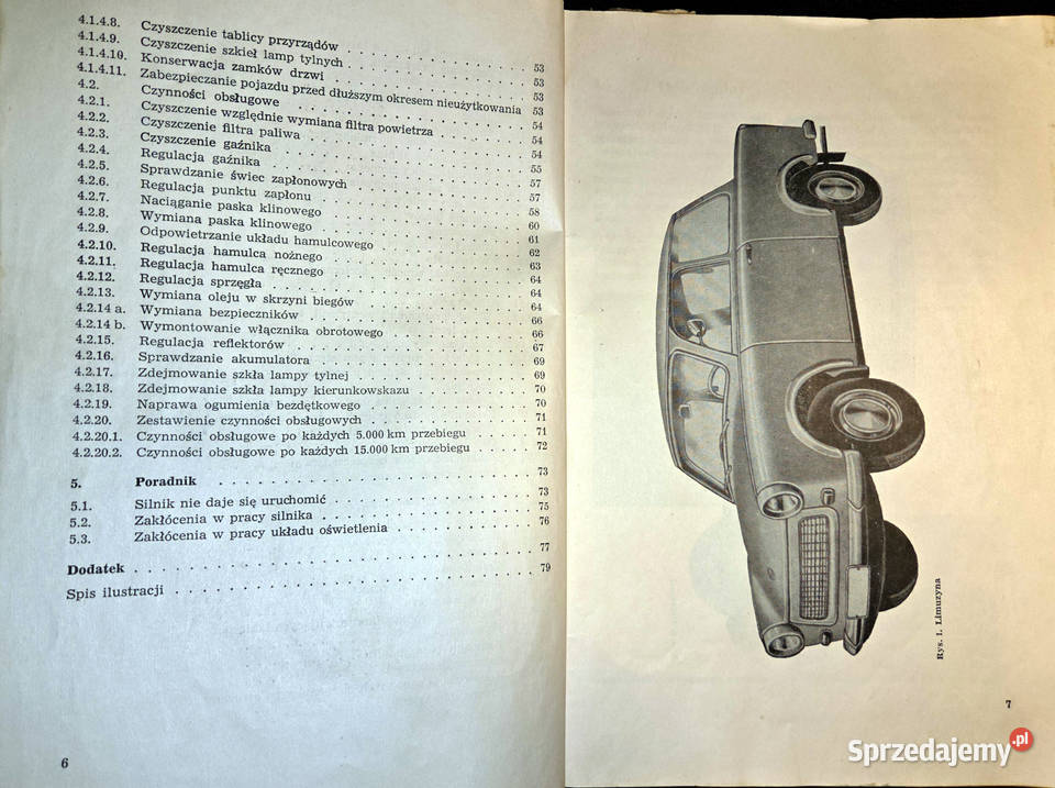 Trabant oryginalna instrukcja ze schematem Olsztyn