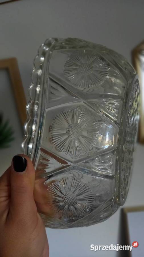 Żardiniera wazon pucharek szkło prl ząbkowice Tychy