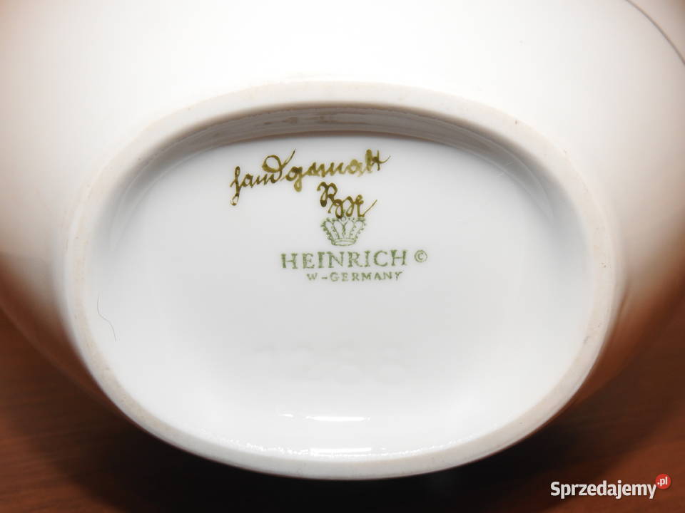 Piękny sygnowany porcelanowy wazon niemiecki Inowrocław