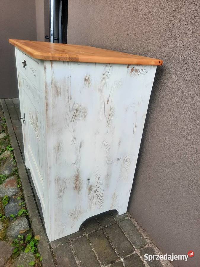 Stara komoda szafka biała przecierana shabby Meble Tczew
