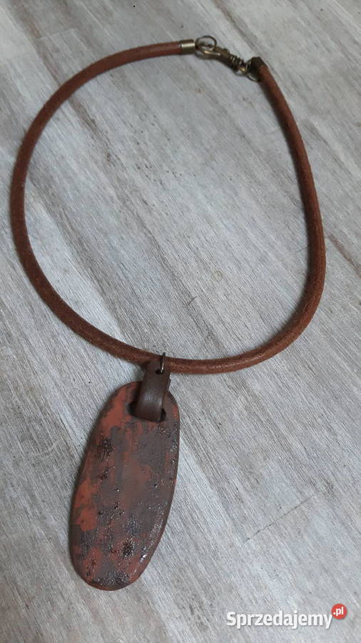 Naszyjnik ceramiczny ręcznie wykonany