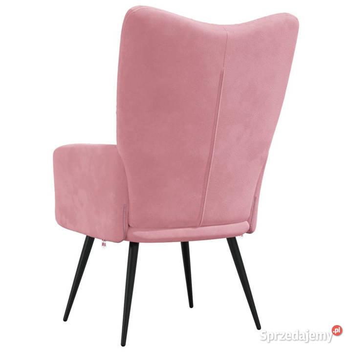 Fotel różowy obity aksamitem WM328077 Warszawa