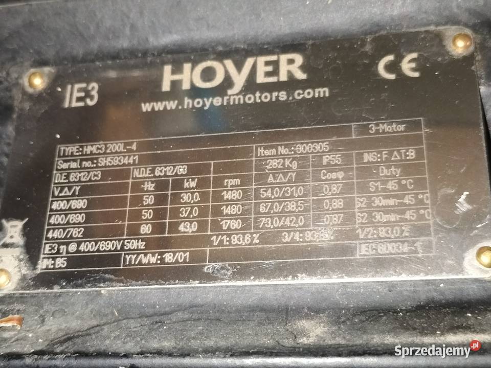 Silnik elektryczny 30kw 1480obr kołnierzowy NOWY Pozostałe